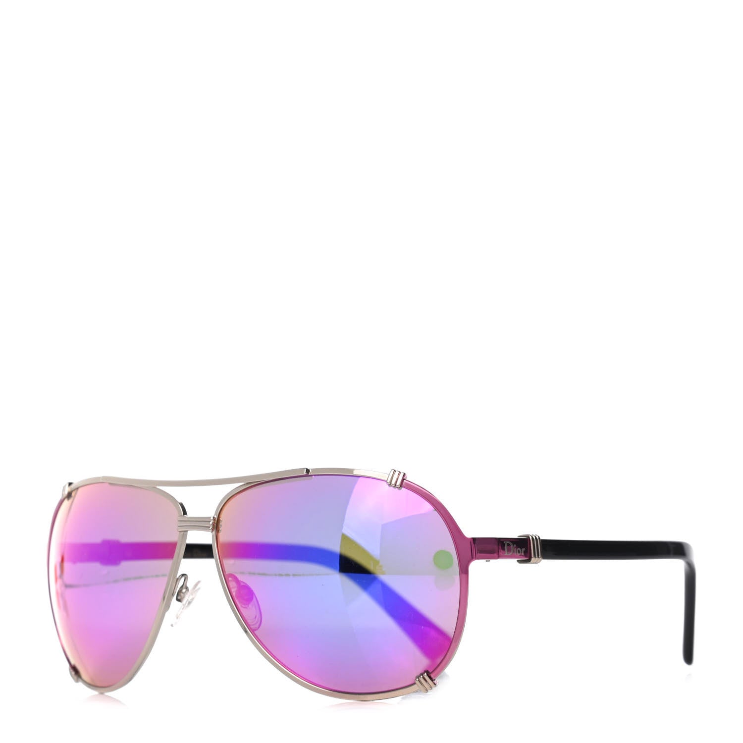 Christian Dior Metal Chicago 2 Aviator Sunglasses Purple 1 of 7