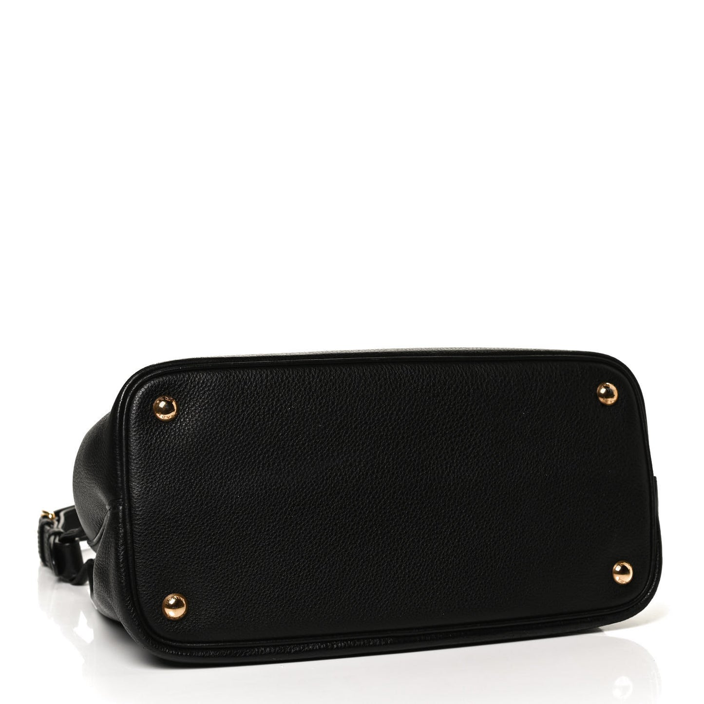 Vitello Daino Flap Shoulder Bag Black