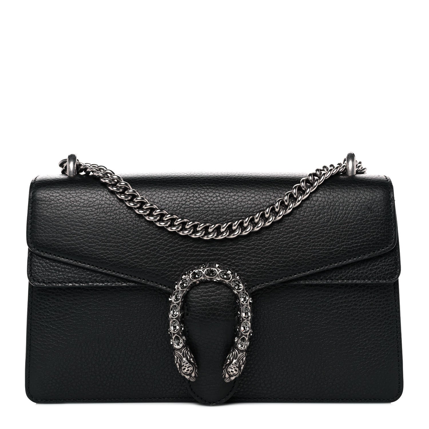 Gucci Pebbled Calfskin Small Dionysus Shoulder Bag Black 1 of 9