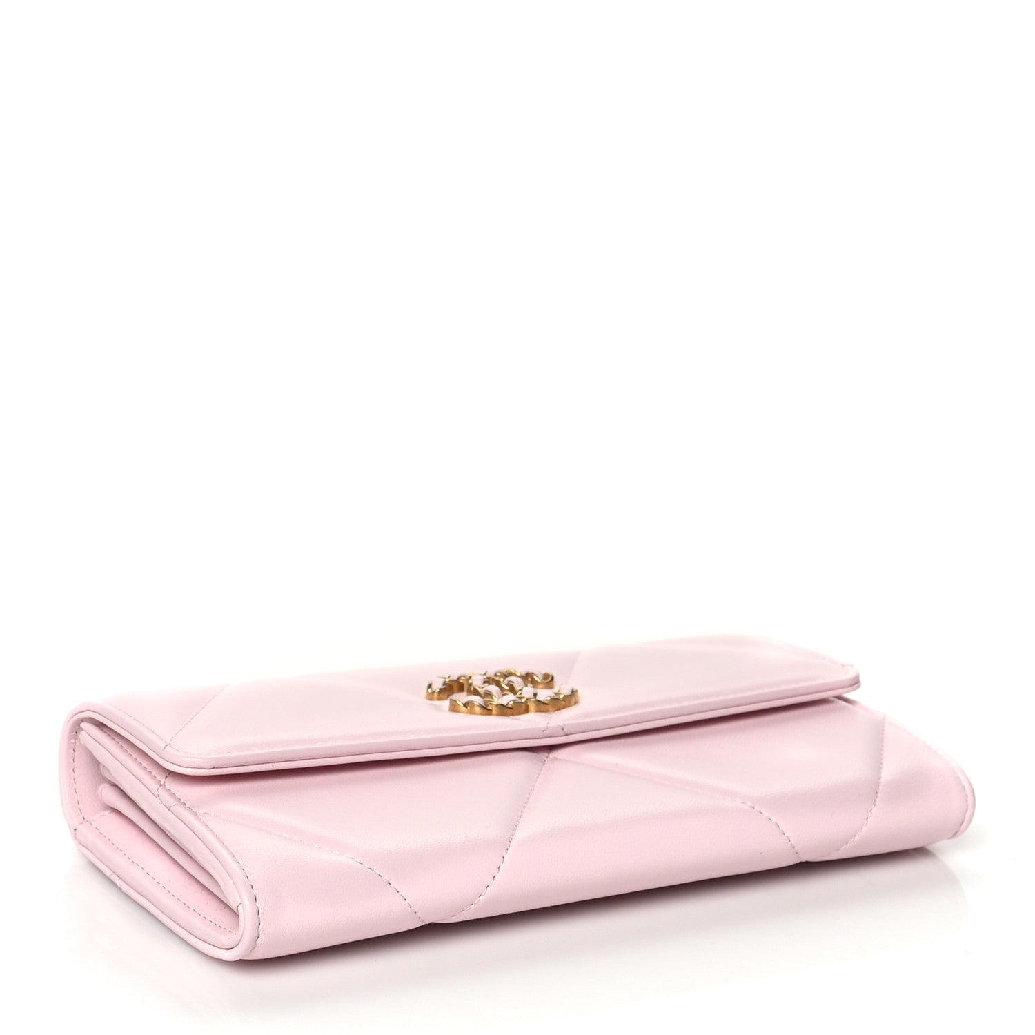 Chanel Lambskin Quilted Chanel 19 Flap Wallet Light Pink 4 of 8