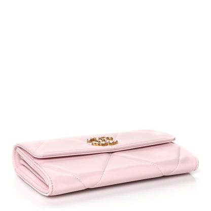 Chanel Lambskin Quilted Chanel 19 Flap Wallet Light Pink 4 of 8