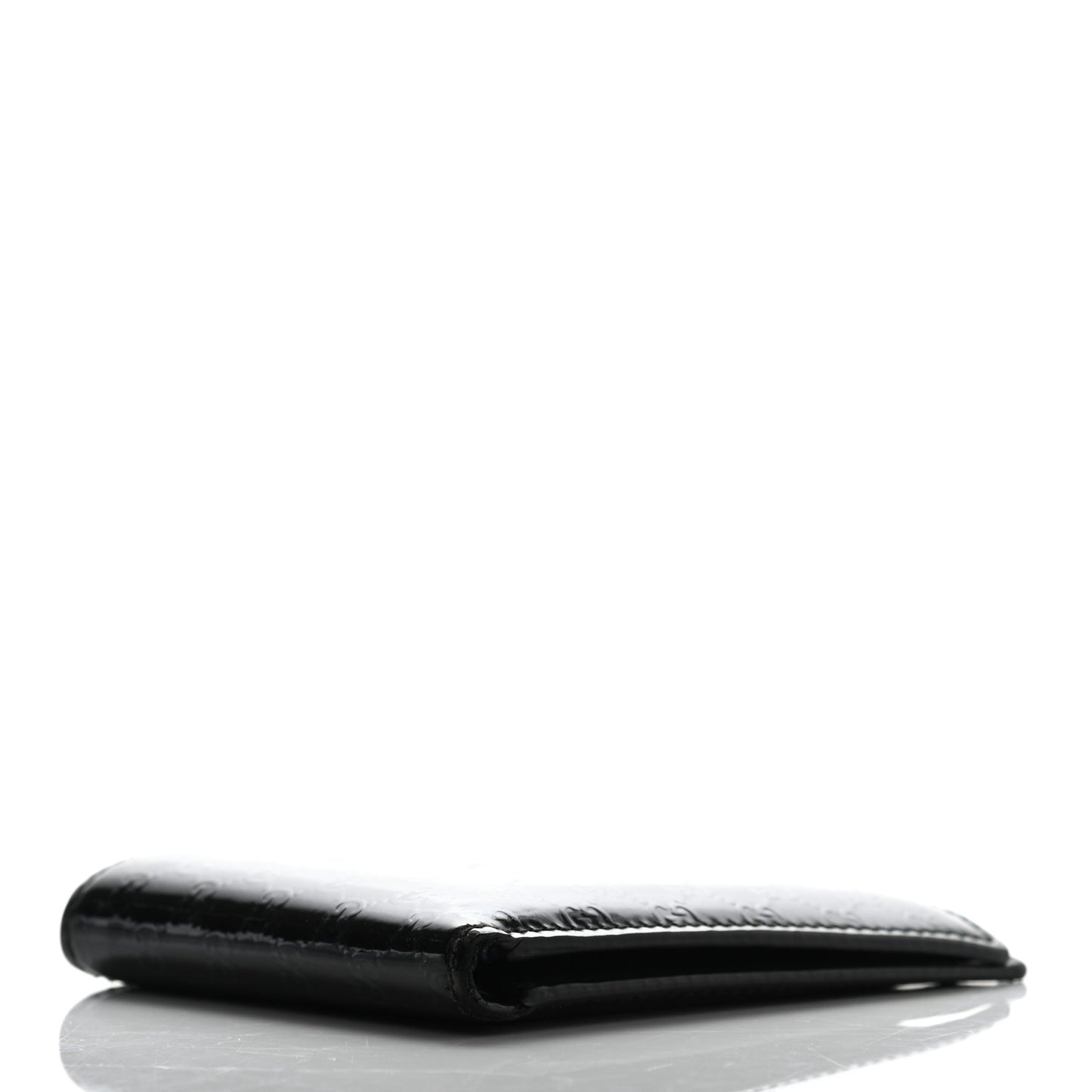 Patent Microguccissima Bi-Fold Wallet Blue