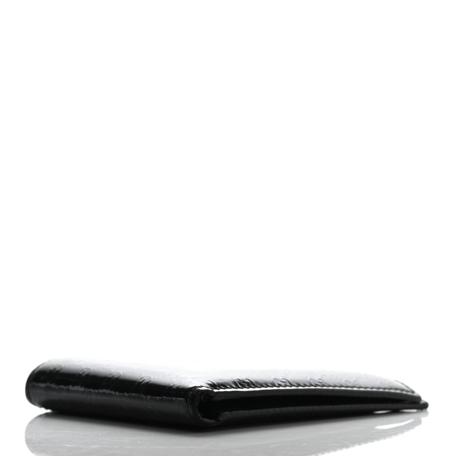 Gucci Patent Microguccissima Bi-Fold Wallet Blue 4 of 11