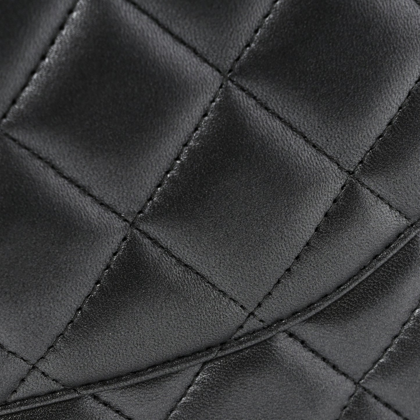 Metallic Lambskin Quilted Maxi Double Flap Pewter