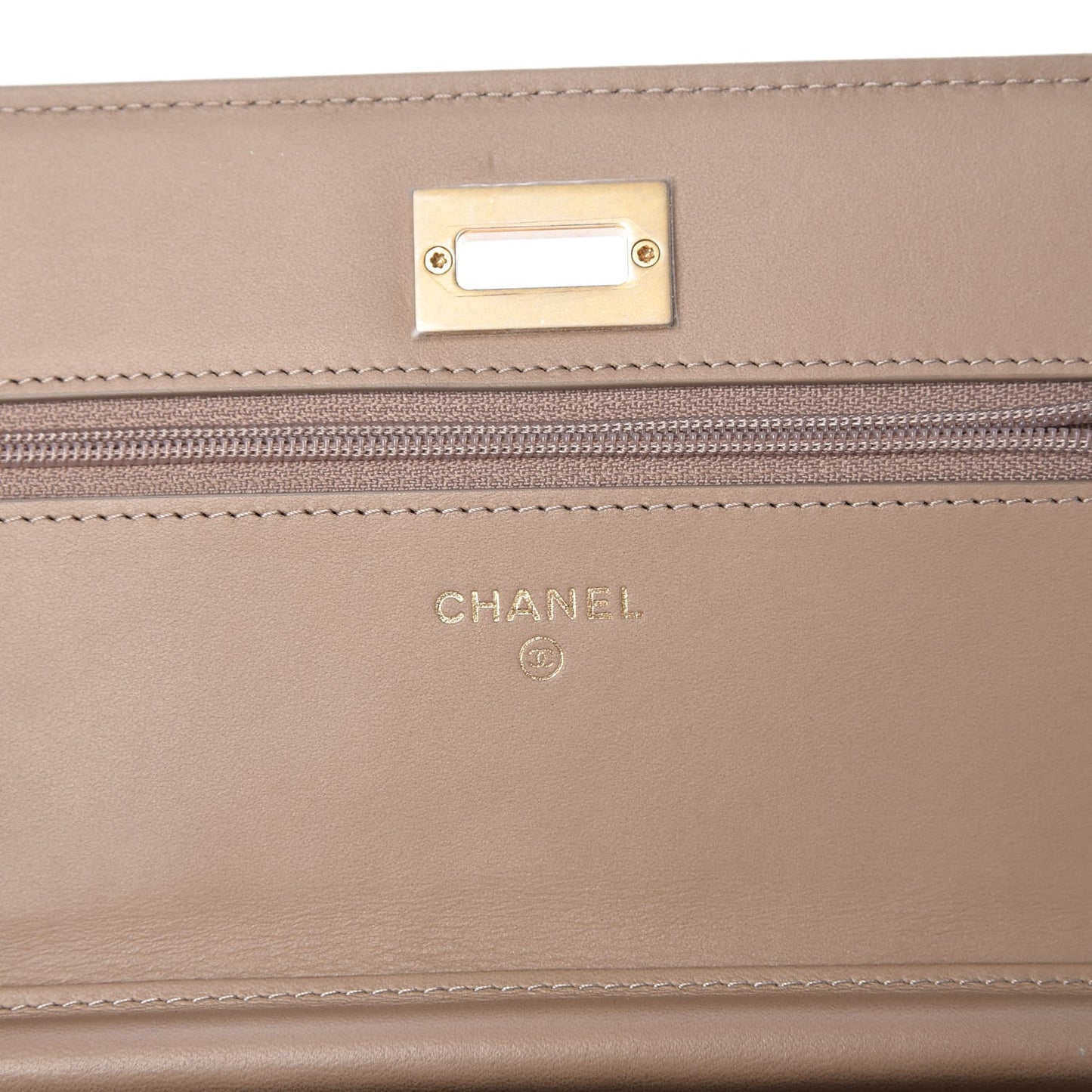 Metallic Aged Calfskin Reissue Wallet On Chain WOC Gold