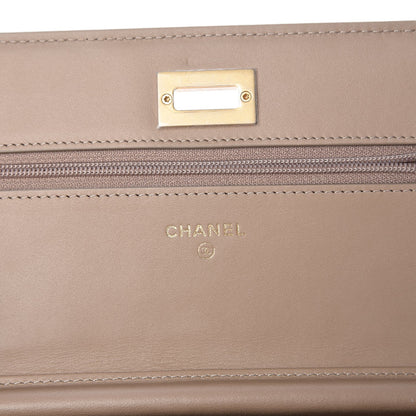 Chanel Metallic Aged Calfskin Reissue Wallet On Chain WOC Gold 6 of 9