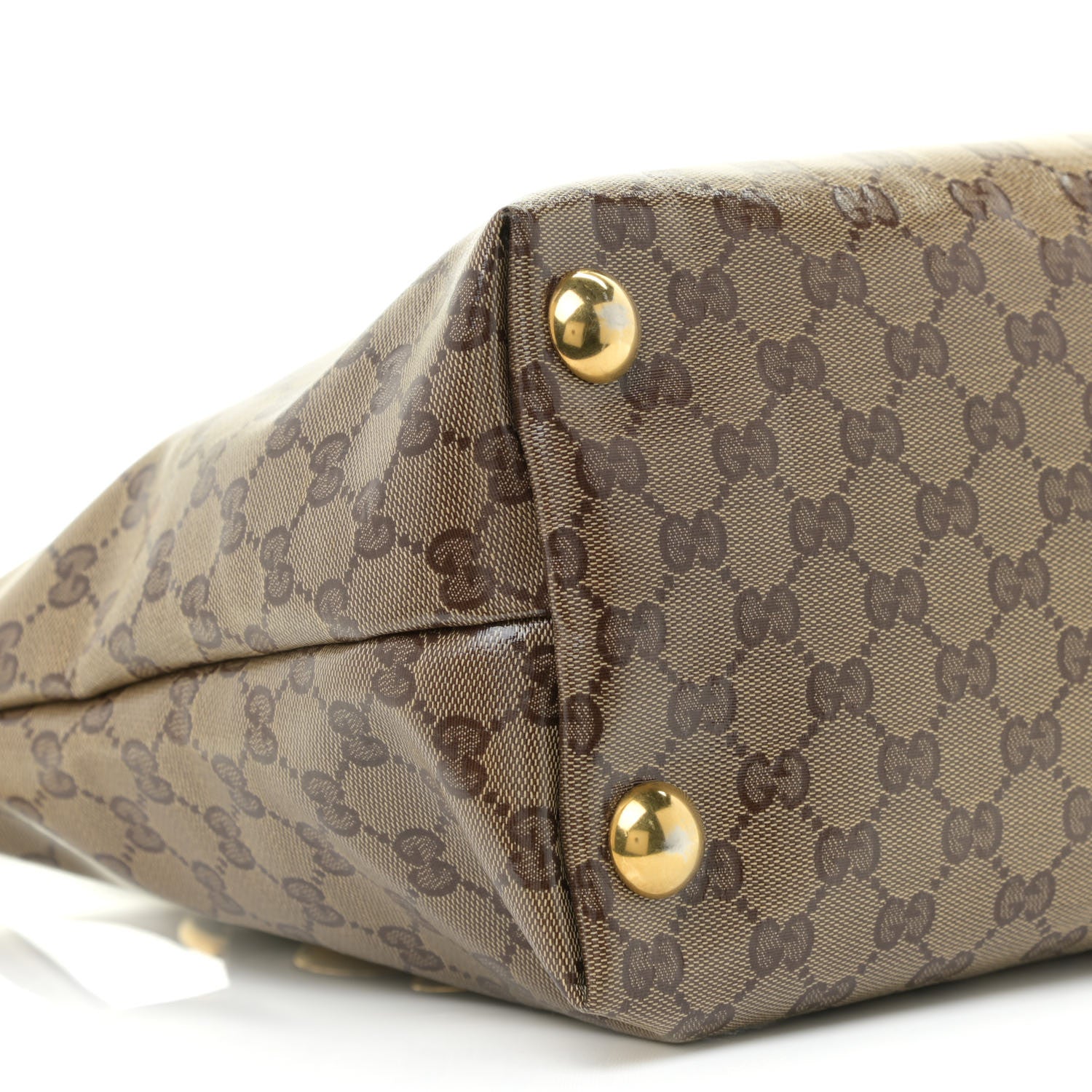 Gucci Crystal Monogram Small Babouska Tote Dark Brown 5 of 13
