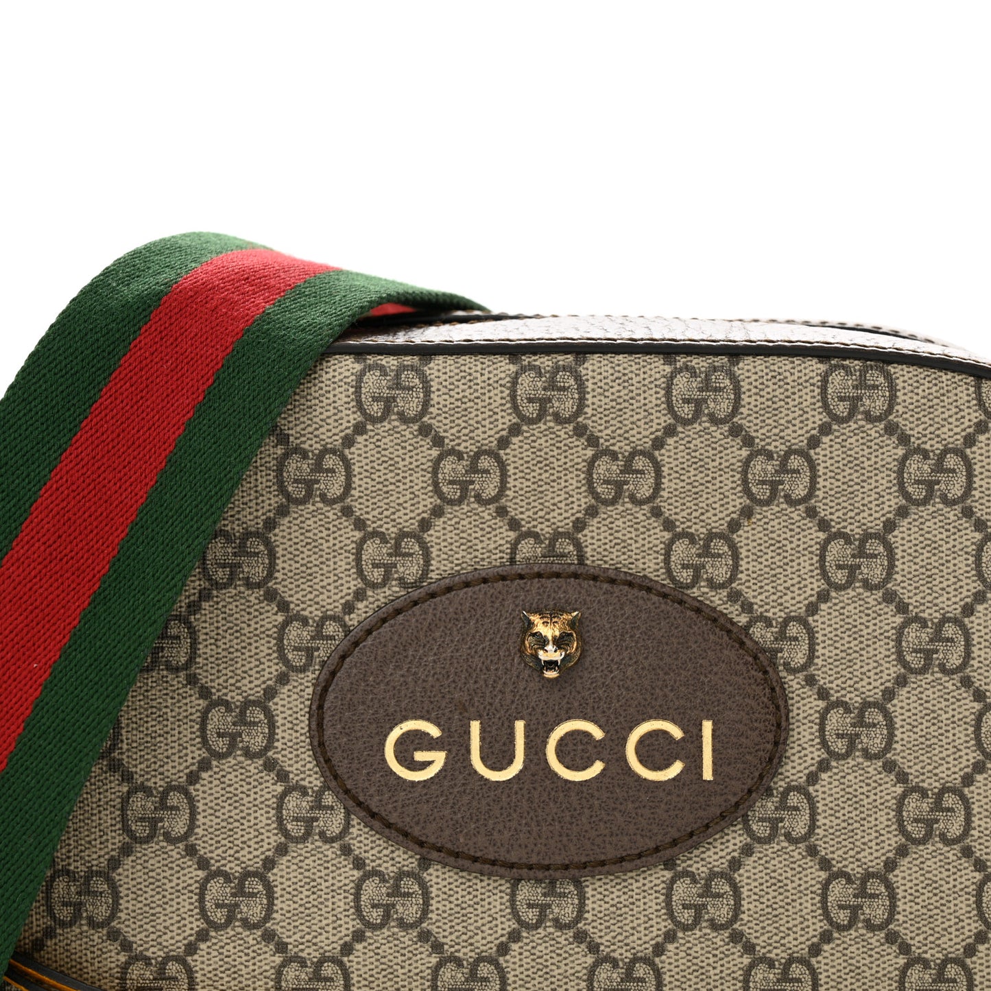 GG Supreme Monogram Web Neo Vintage Shoulder Bag Beige New Acero Crop