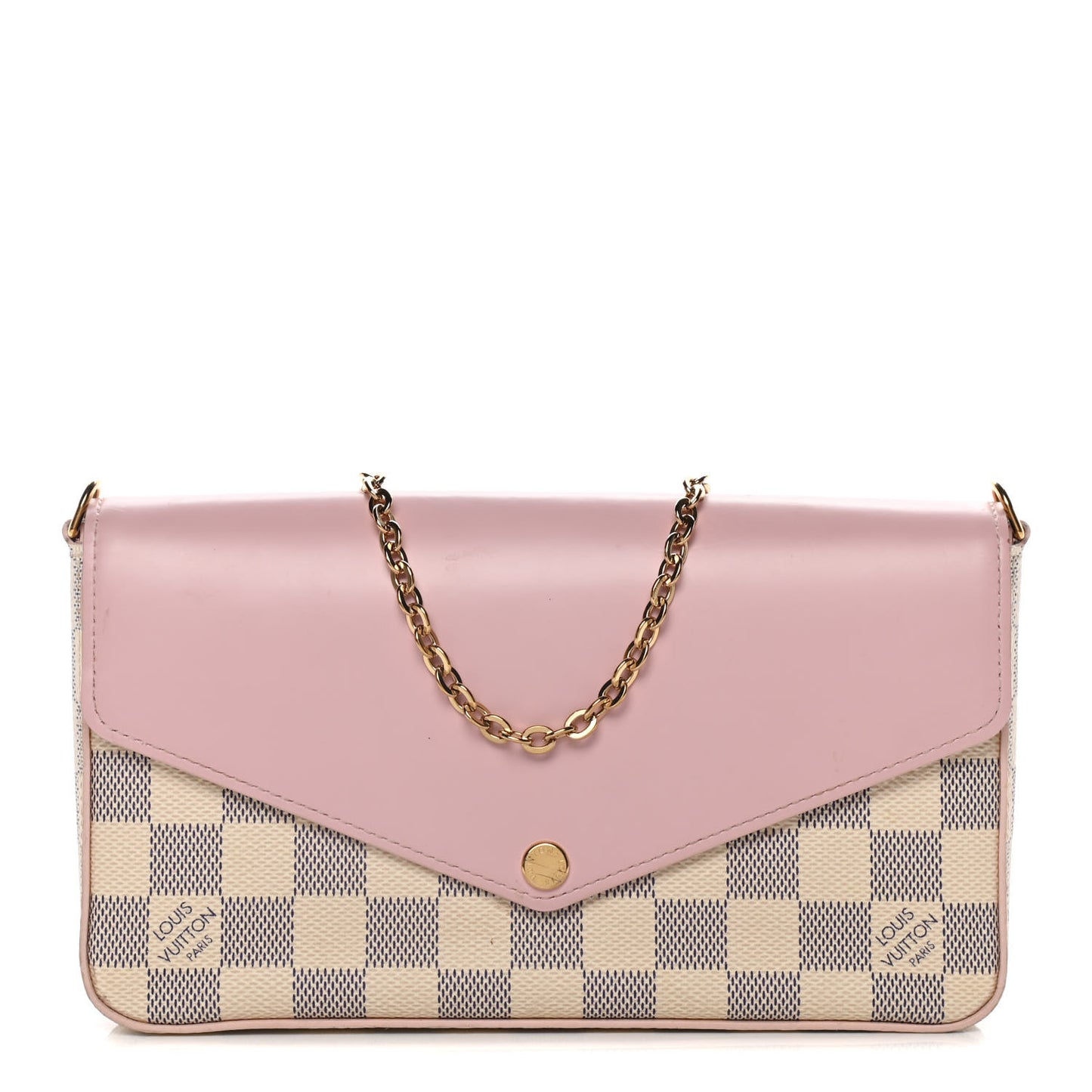 Damier Azur Calfskin Pochette Felicie Eau de Rose