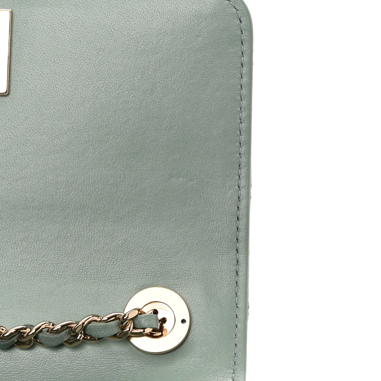 Chanel Lambskin Quilted Mini Trendy CC Wallet On Chain WOC Grey 11 of 11