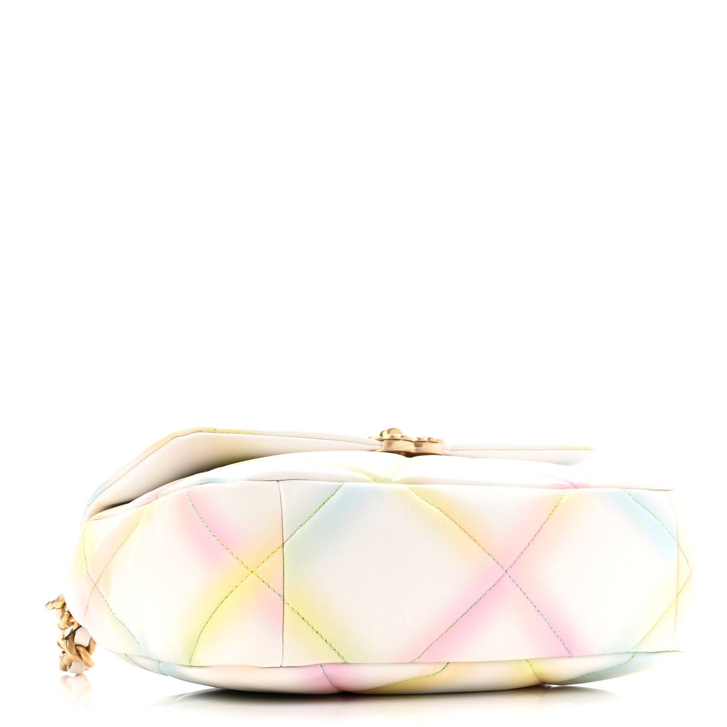 Chanel Printed Goatskin Quilted Medium Chanel 19 Flap White Multicolor 4 of 11