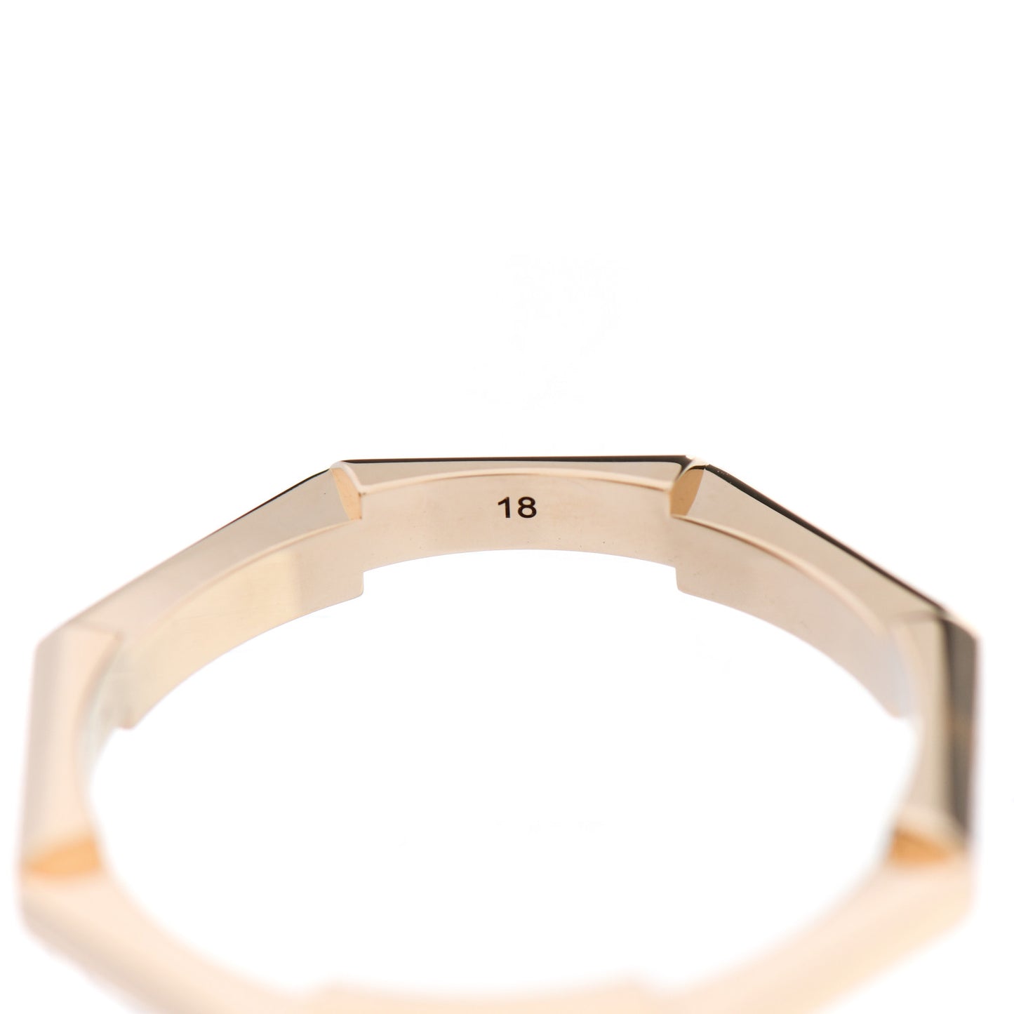 18K Yellow Gold Link to Love Mirrored Ring 58 8.25