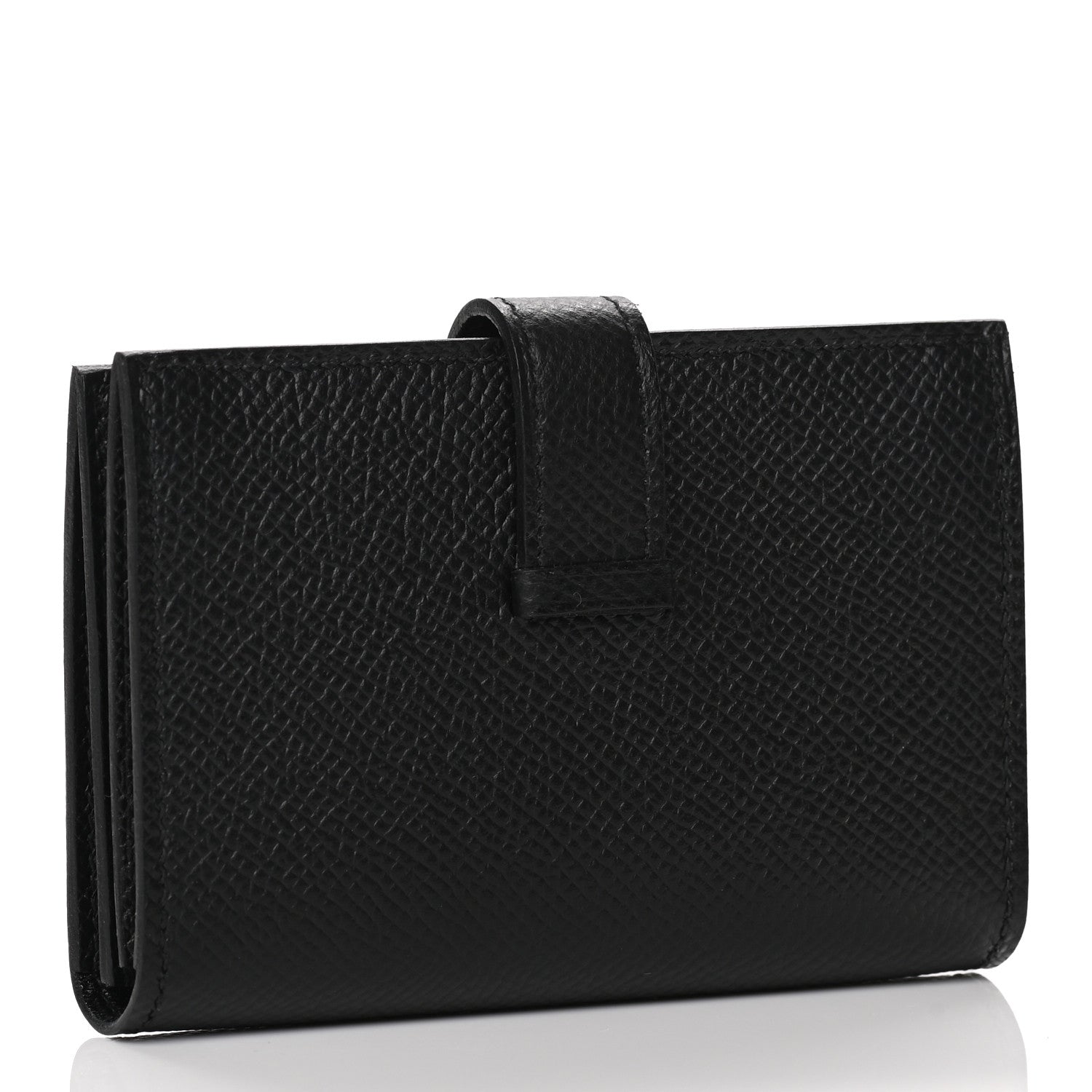 Hermes Epsom Monochrome Bearn Card Holder Wallet Black 3 of 8