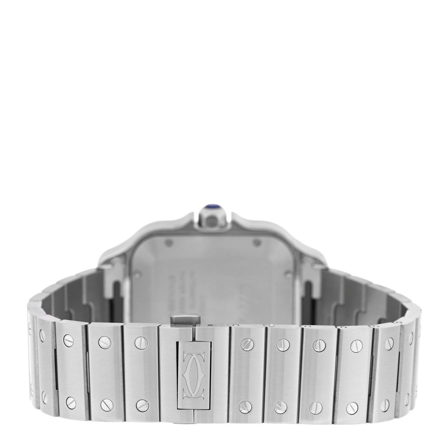 Cartier Stainless Steel 39.8mm Santos De Cartier Automatic Watch Green 3 of 5