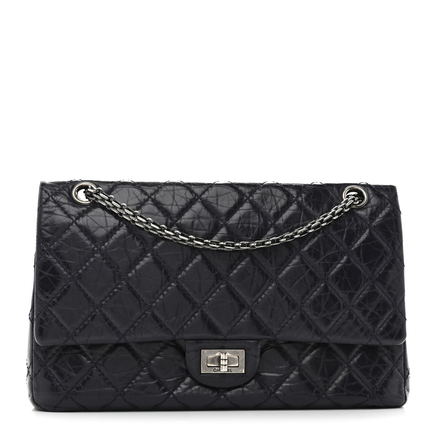 Chanel Aged Calfskin Quilted 2.55 Reissue 226 Flap Dark Purple 1 of 10