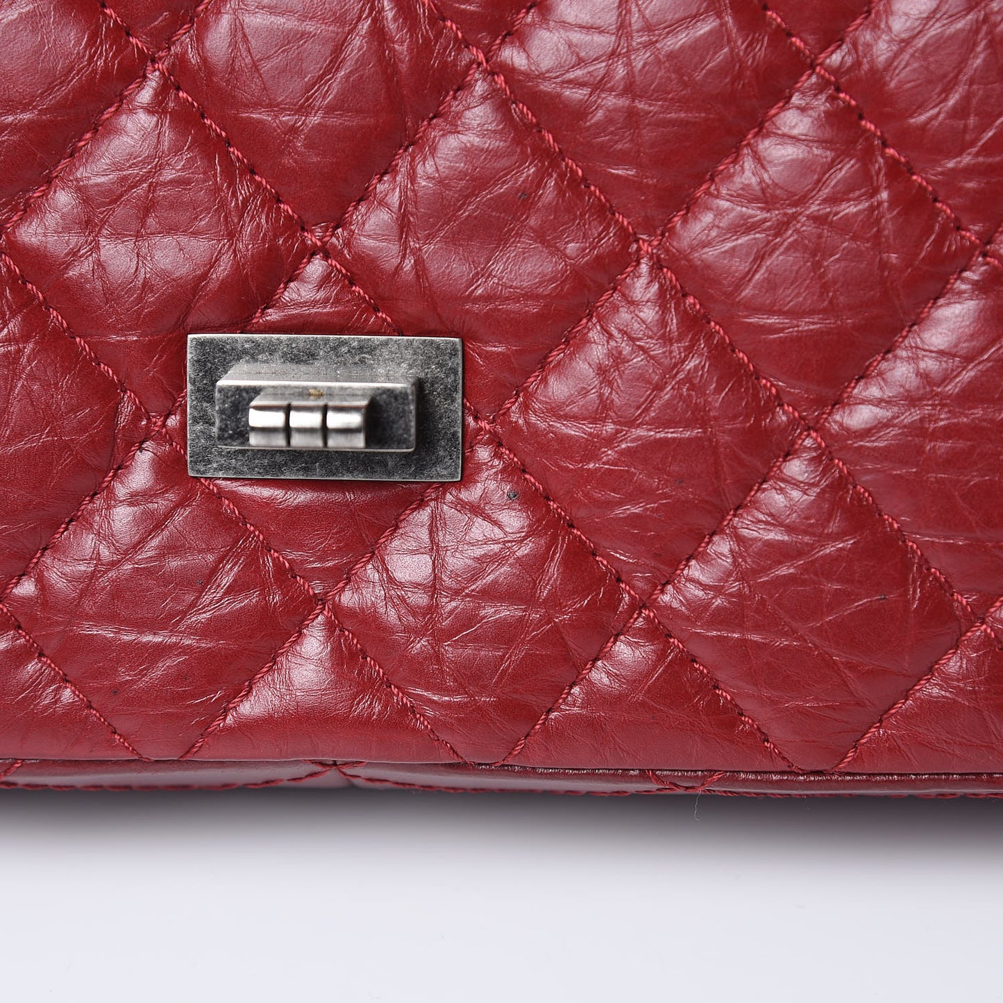 Aged Calfskin Quilted 2.55 Reissue 226 Flap Red