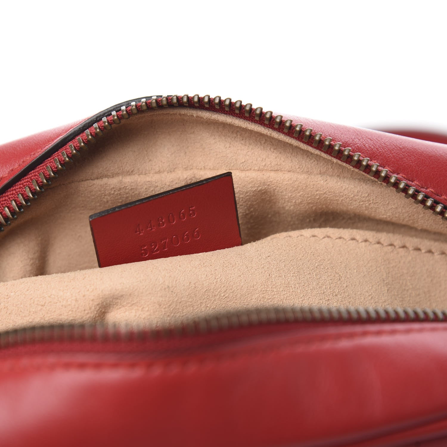 Gucci Calfskin Matelasse Mini GG Marmont Chain Shoulder Bag Hibiscus Red 6 of 9