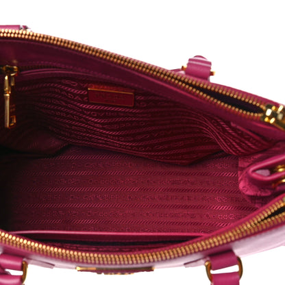 Prada Saffiano Small Galleria Double Zip Tote Fuxia 5 of 8