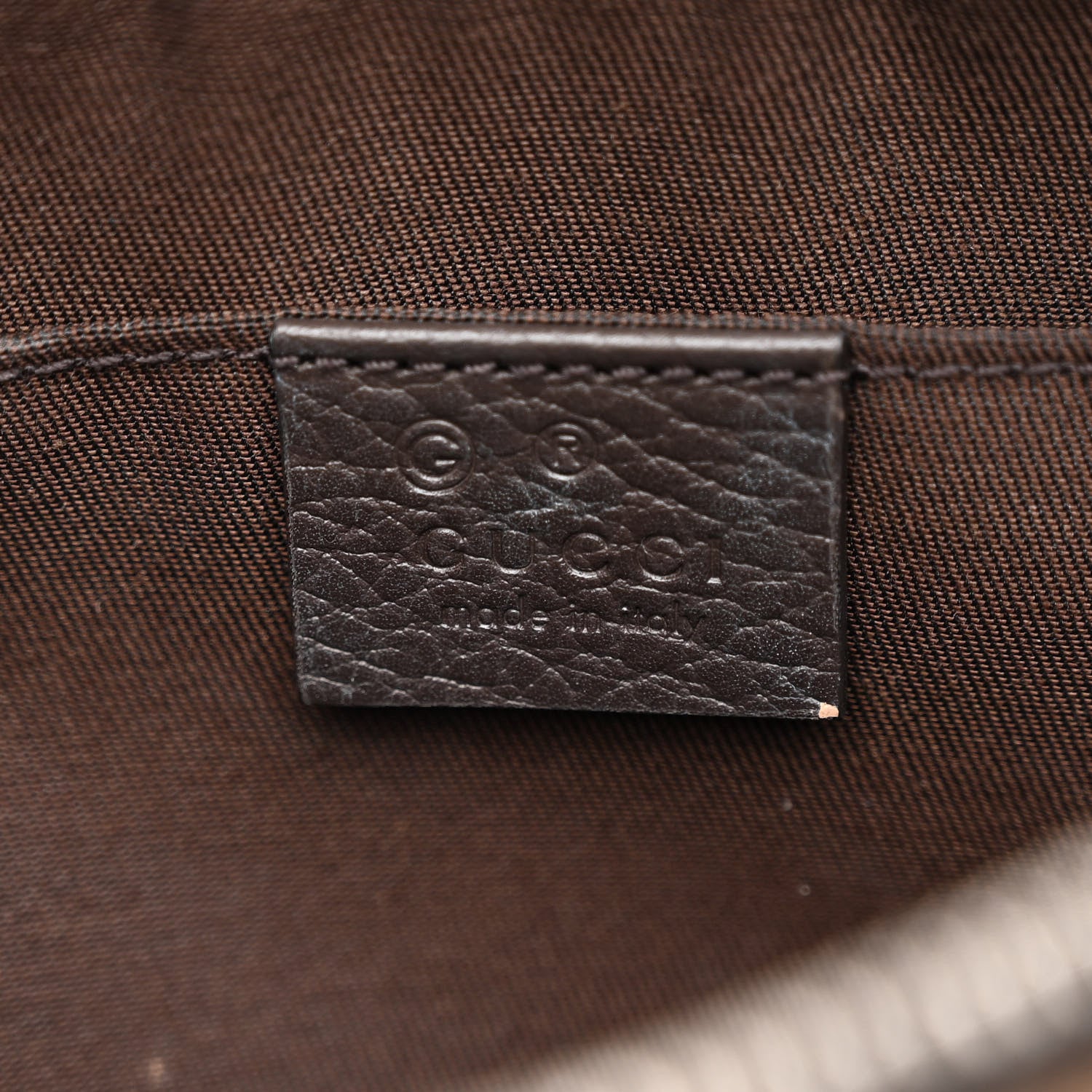 Gucci Monogram Dollar Calfskin Belt Bag Beige Ebony Testa di Moro Marrone Scuro 6 of 10