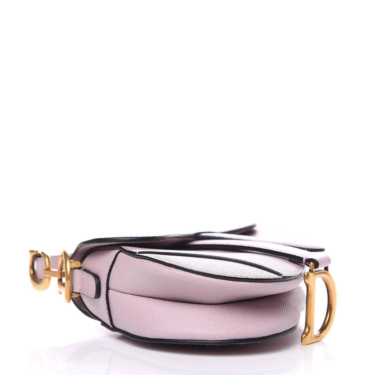 Grained Calfskin Mini Saddle Bag Light Purple