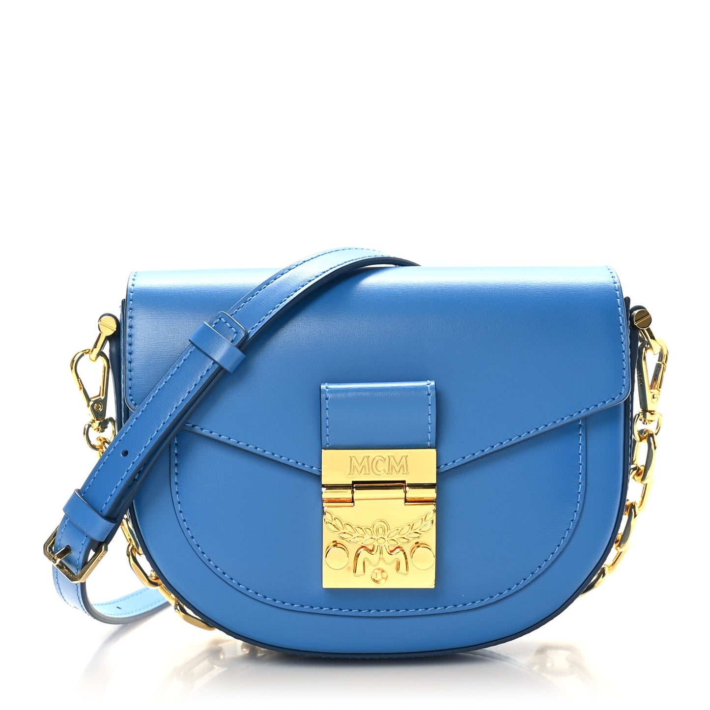 Calfskin Mini Patricia Crossbody Bag Blue