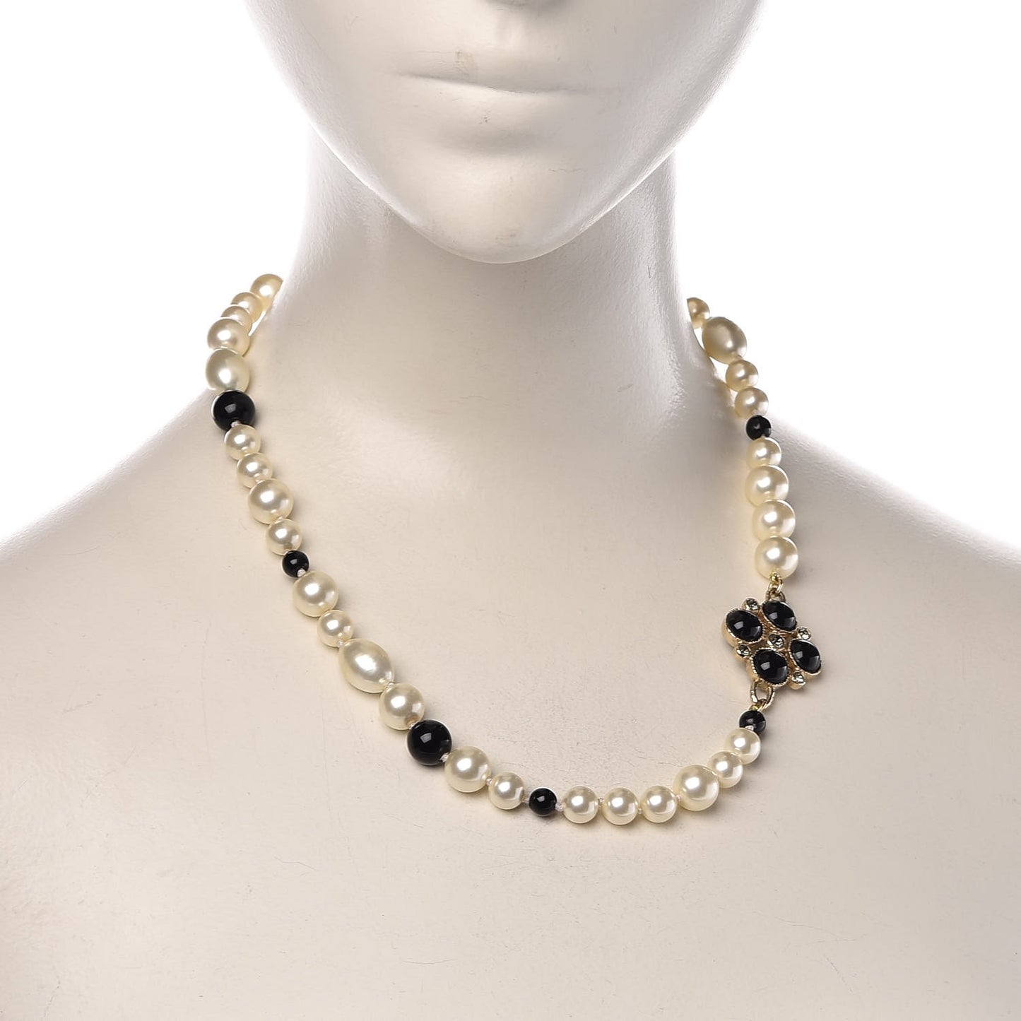 Pearl Enamel Gripoix CC Necklace