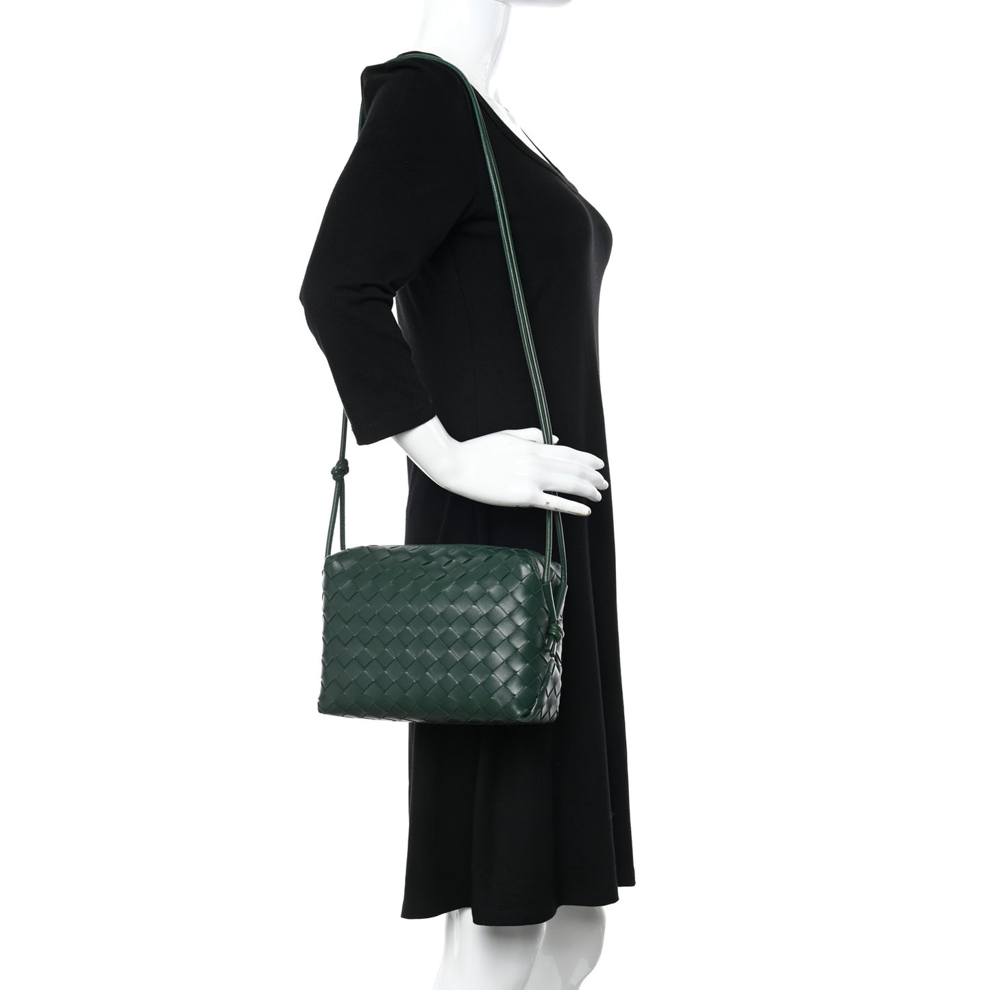 Nappa Intrecciato Small Loop Camera Bag Raintree