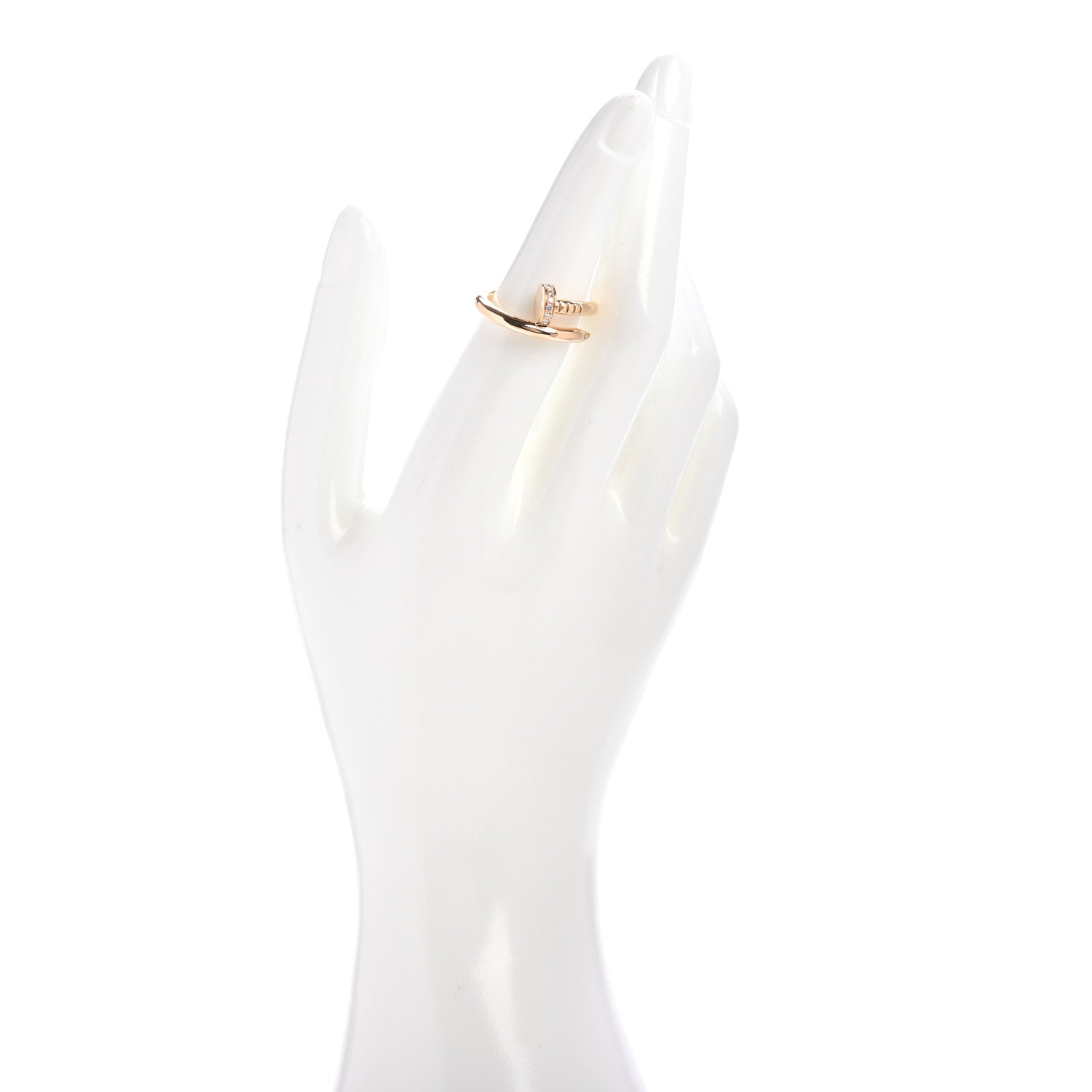 Cartier 18K Yellow Gold Diamond Juste Un Clou Ring 54 7 2 of 5