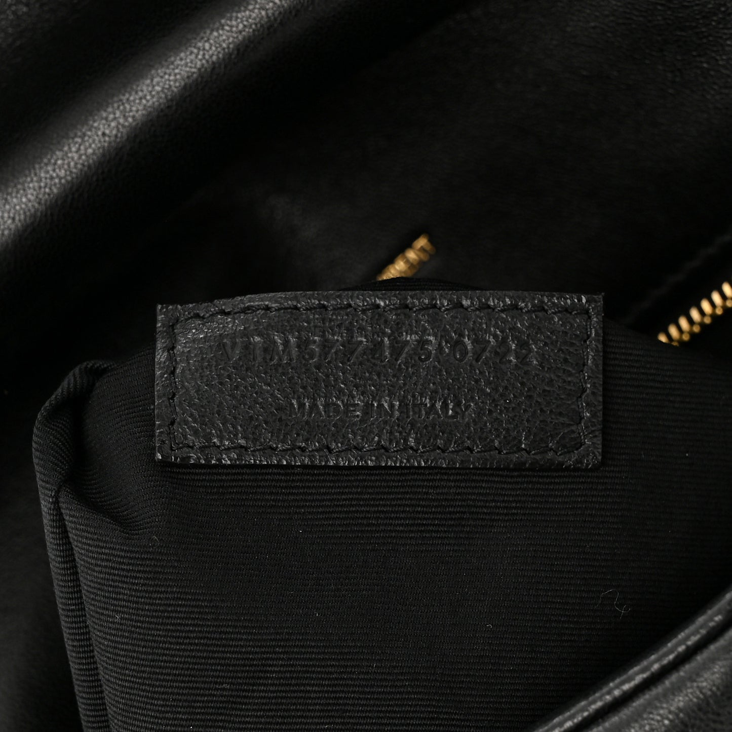 Lambskin Quilted Medium Loulou Puffer Monogram Chain Satchel Black