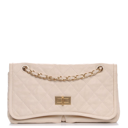 Chanel Calfskin Quilted Natural Beauty Flap Dark White 1 of 8