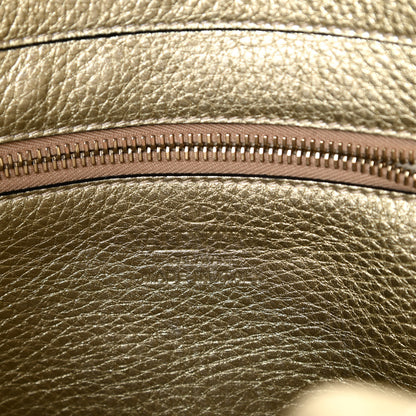 Valentino Garavani Metallic Pebbled Calfskin Small Rockstud Flip-Lock Messenger Bag Platino 6 of 8