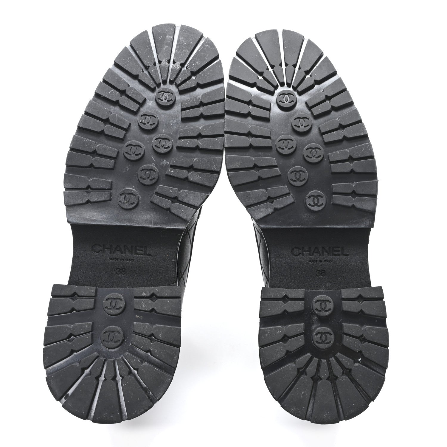 Chanel Calfskin Quilted CC Mocassin Loafers 38 Black 6 of 10