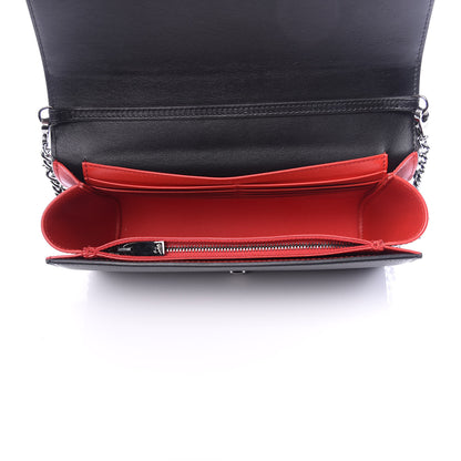 Christian Louboutin Calfskin Gomme Spikes Paloma Clutch Red 5 of 9