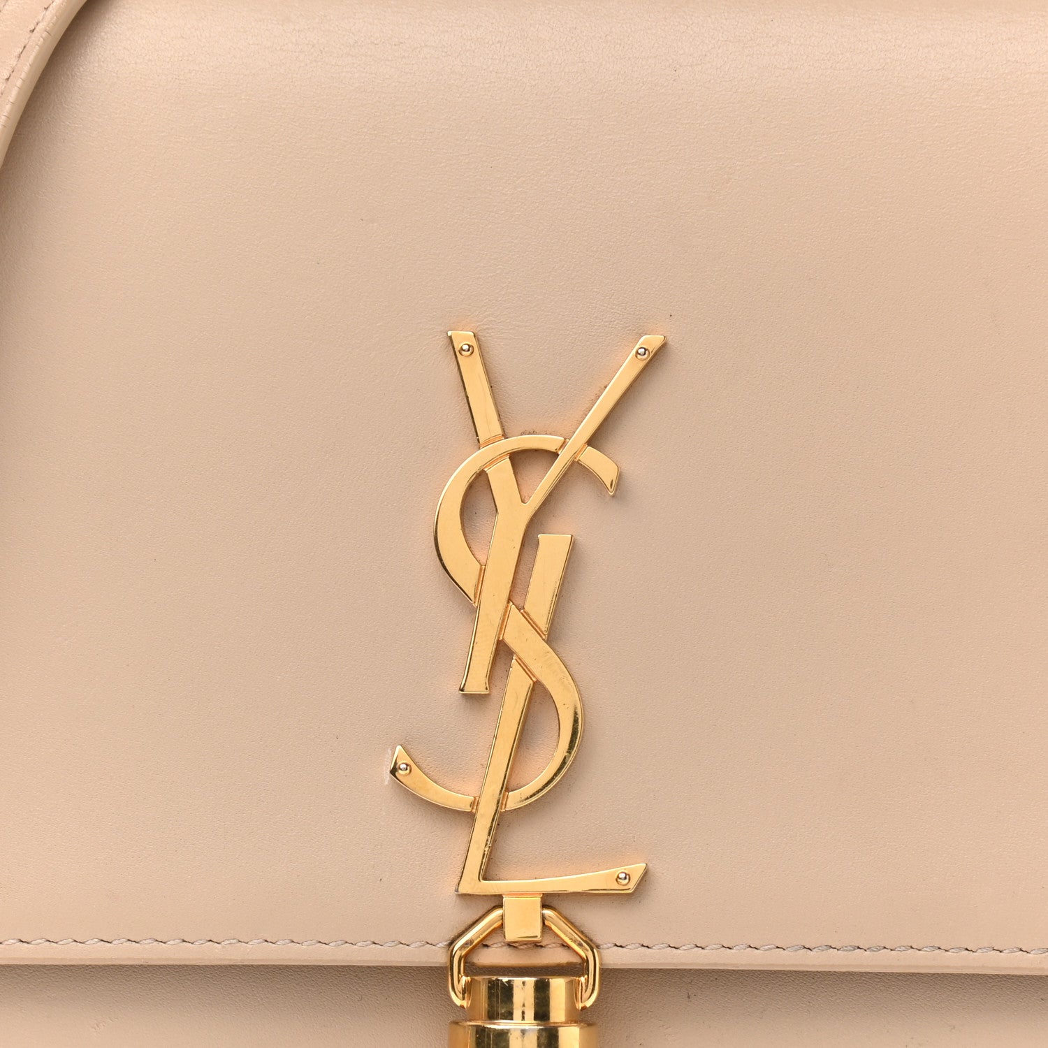 Saint Laurent Smooth Calfskin Classic Monogram Kate Tassel Chain Wallet Light Natural 8 of 13