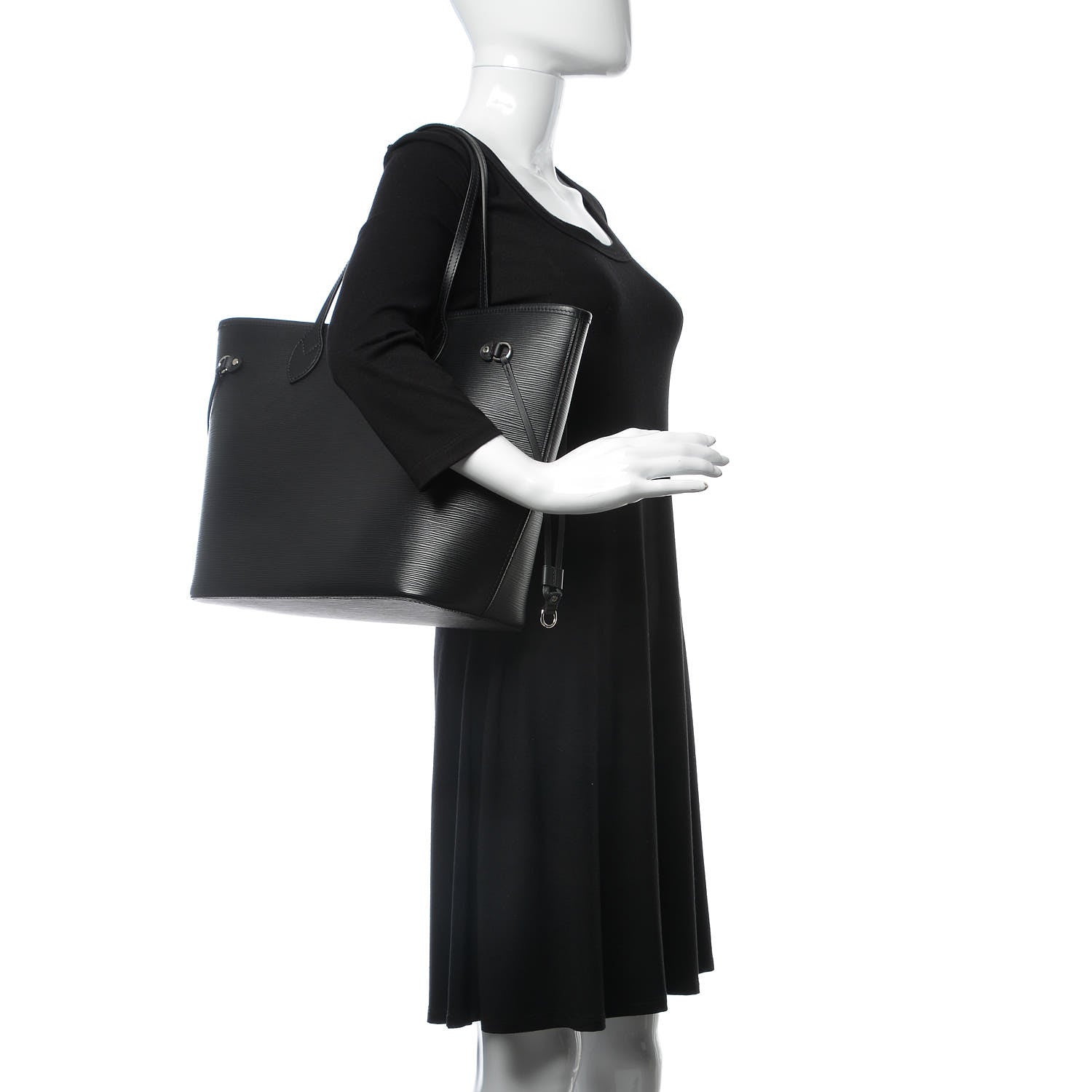 Louis Vuitton Epi Neverfull MM Black 2 of 7