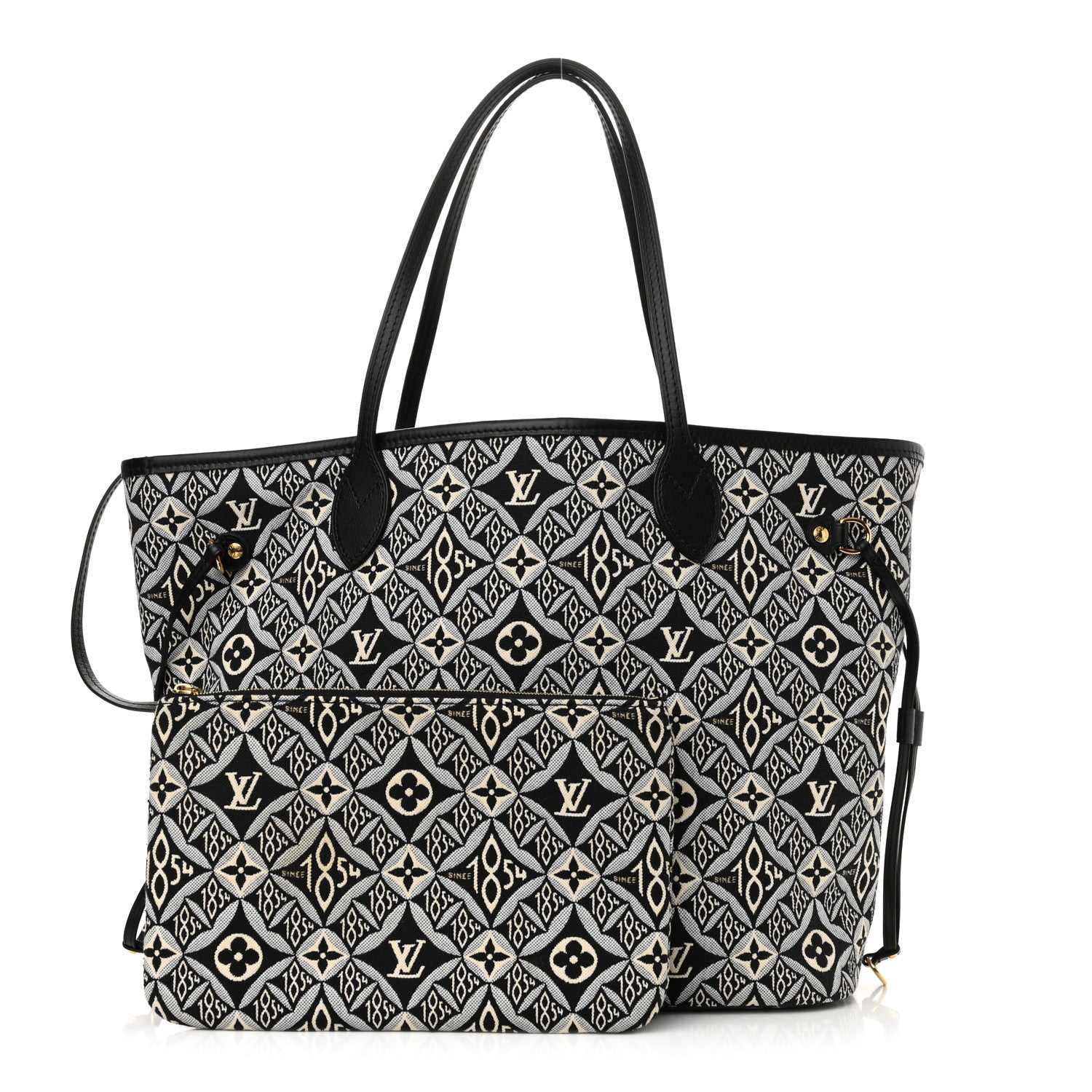 Louis Vuitton Jacquard Since 1854 Neverfull MM Grey 3 of 11