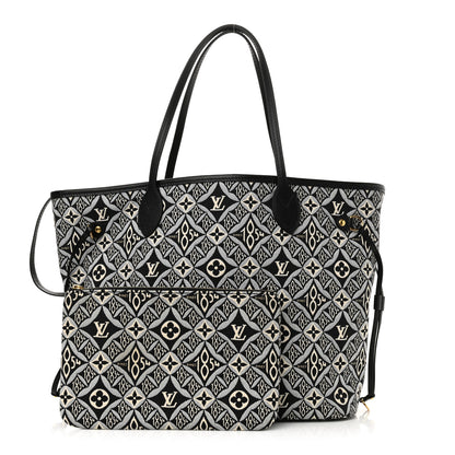 Louis Vuitton Jacquard Since 1854 Neverfull MM Grey 3 of 11