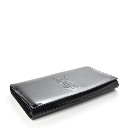 Saint Laurent Patent Monogram Large Belle De Jour Clutch Black 4 of 8
