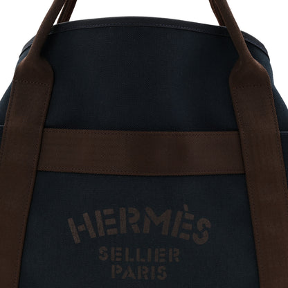 Hermes Toile Sac De Pansage Groom Bleu Navy Feu 9 of 11
