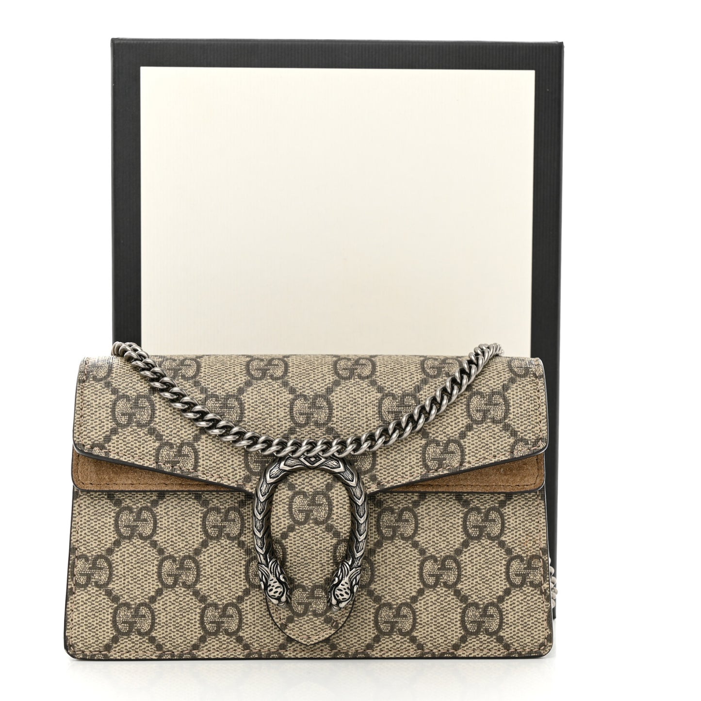 GG Supreme Monogram Super Mini Dionysus Shoulder Bag Taupe