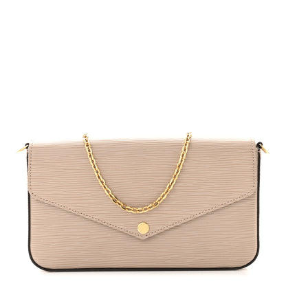Louis Vuitton Epi Felicie Pochette Chain Wallet Galet 3 of 10