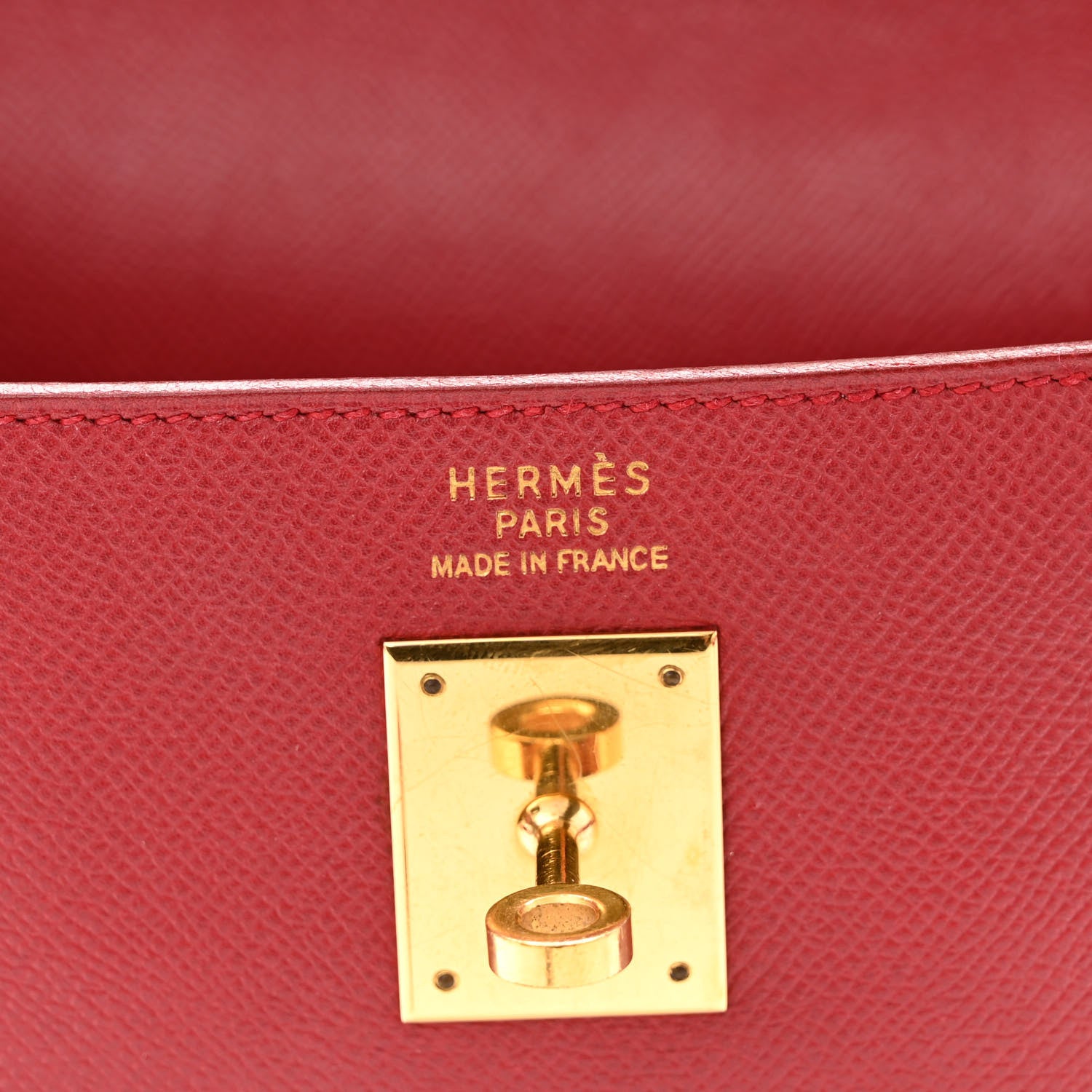 Hermes Courchevel Kelly Retourne 35 Rouge Vif 7 of 13