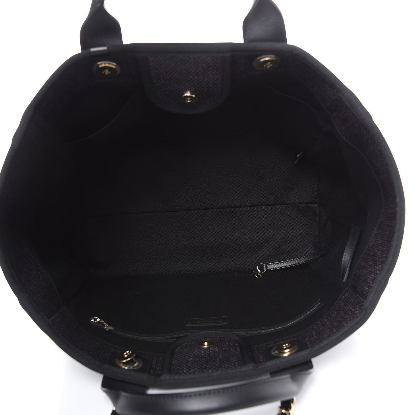 Woven Straw Raffia Large Deauville Tote Black