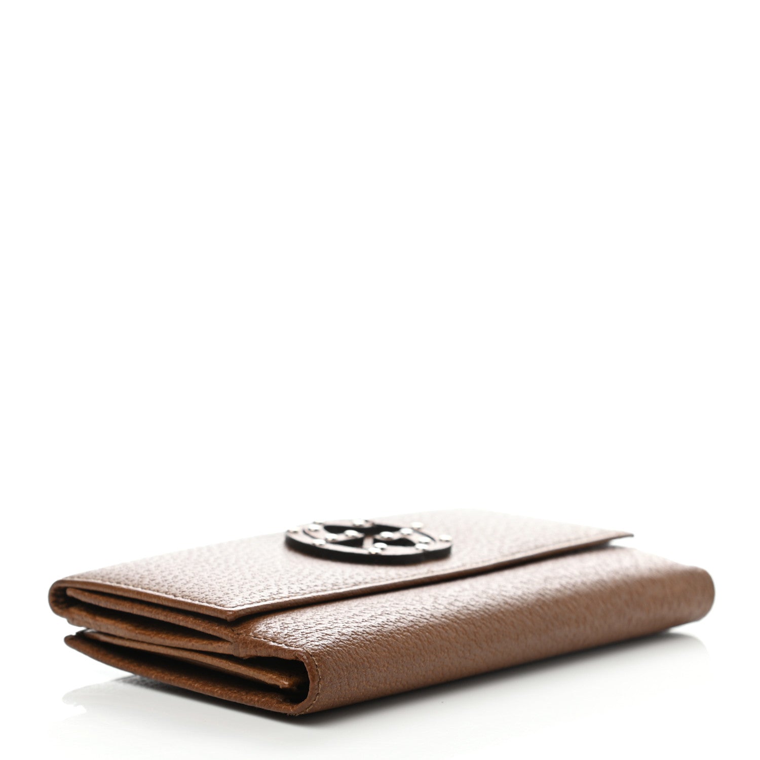 Gucci Calfskin Studded Soho Continental Wallet Brown 3 of 7