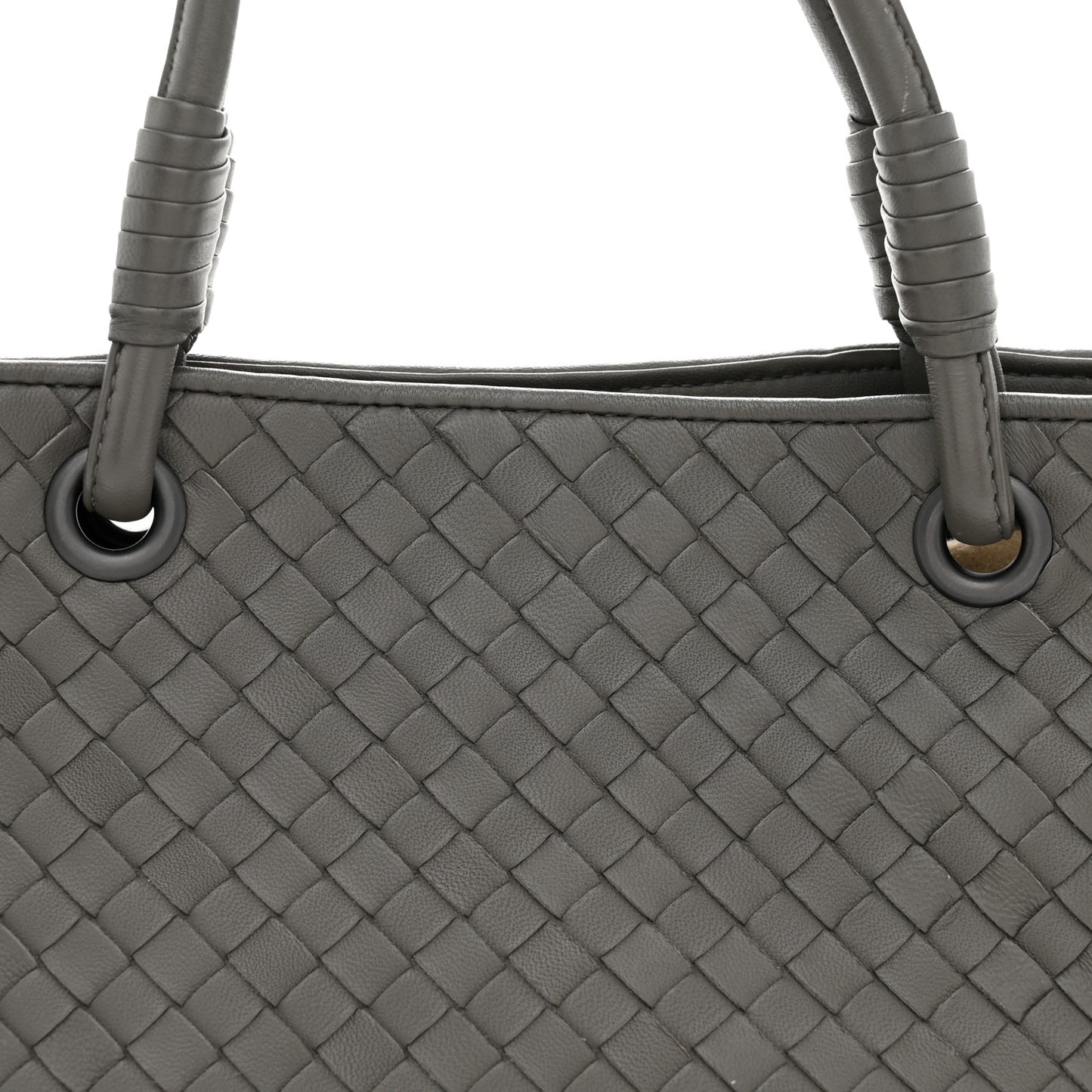 Nappa Intrecciato Small Tote Grey
