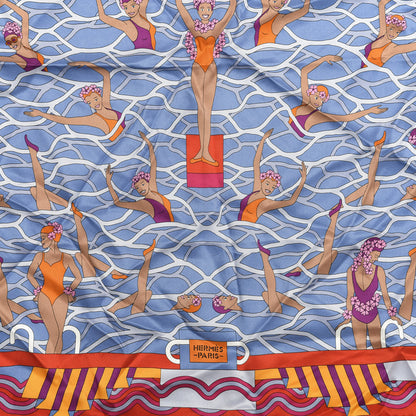Hermes Silk Ballet Aquatique Scarf 70 2 of 3