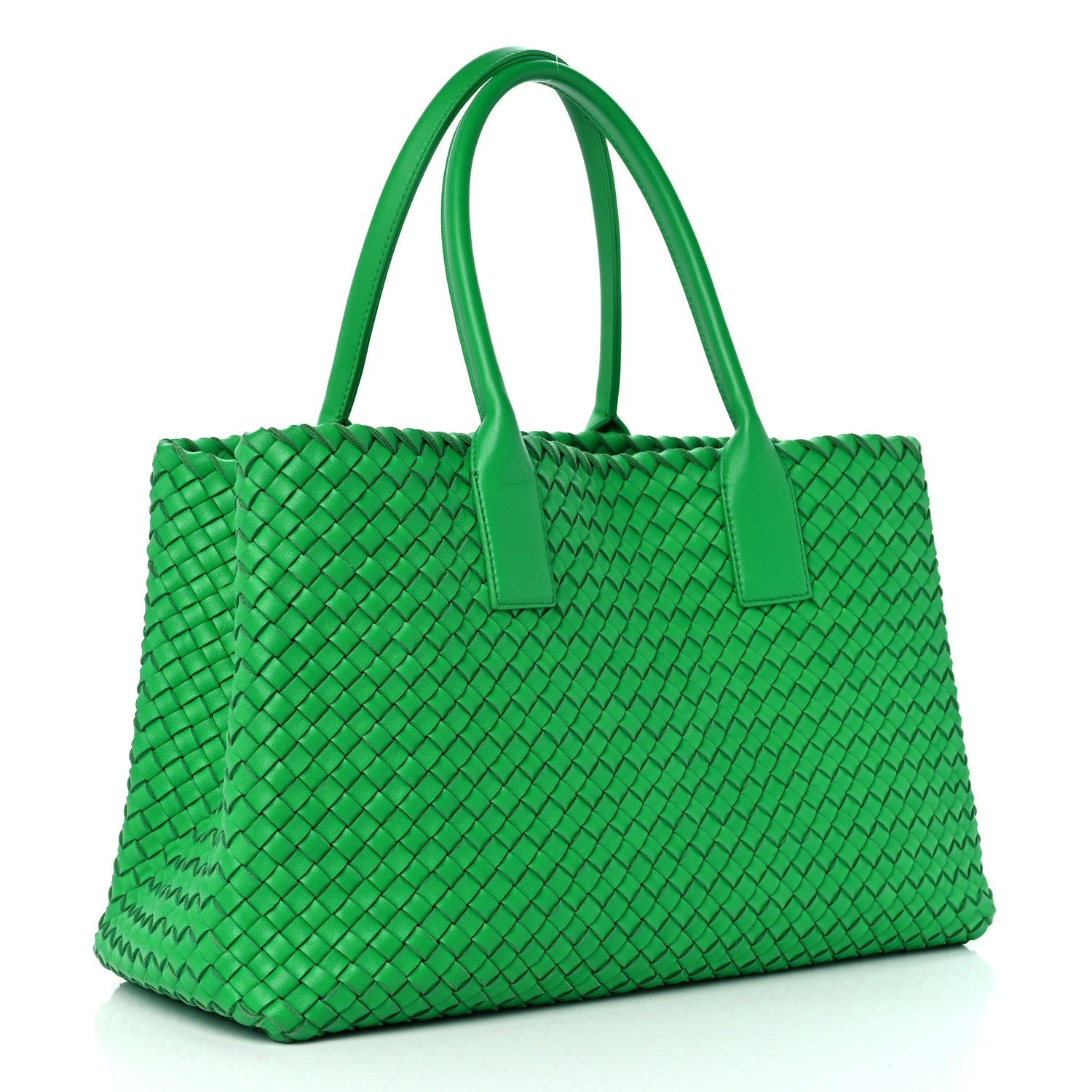 Bottega Veneta Lambskin Intreccio Medium Cabat Parakeet 2 of 12