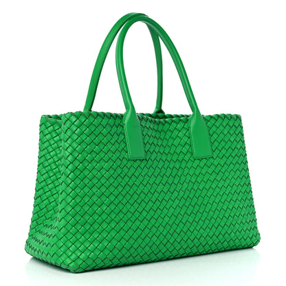 Bottega Veneta Lambskin Intreccio Medium Cabat Parakeet 2 of 12