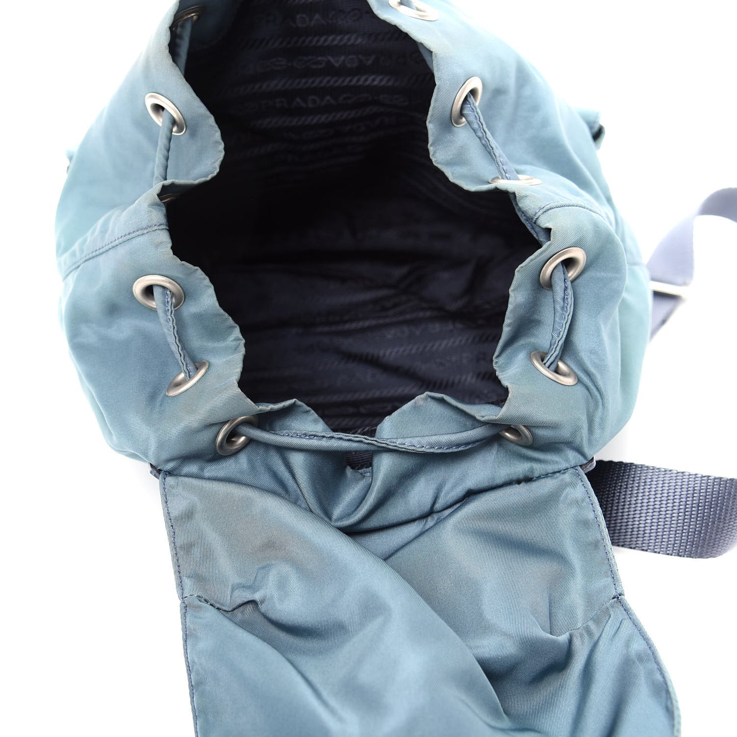 Tessuto Nylon Saffiano Vela Backpack Blue
