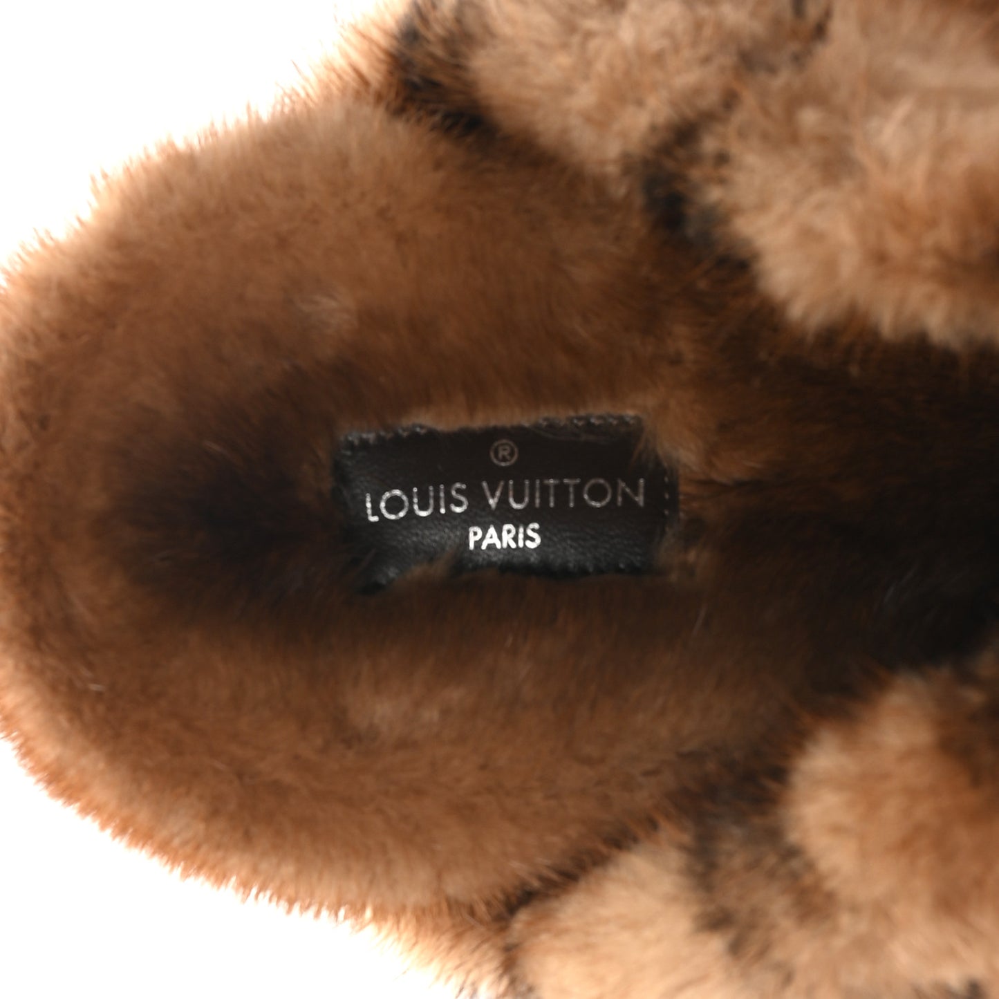 Mink Fur Bom Dia Slippers 36.5 Cognac